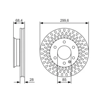 Jeu de 2 disques de frein avant BOSCH