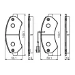 Jeu de 4 plaquettes de frein avant BOSCH 0 986 495 095 - Visuel 2