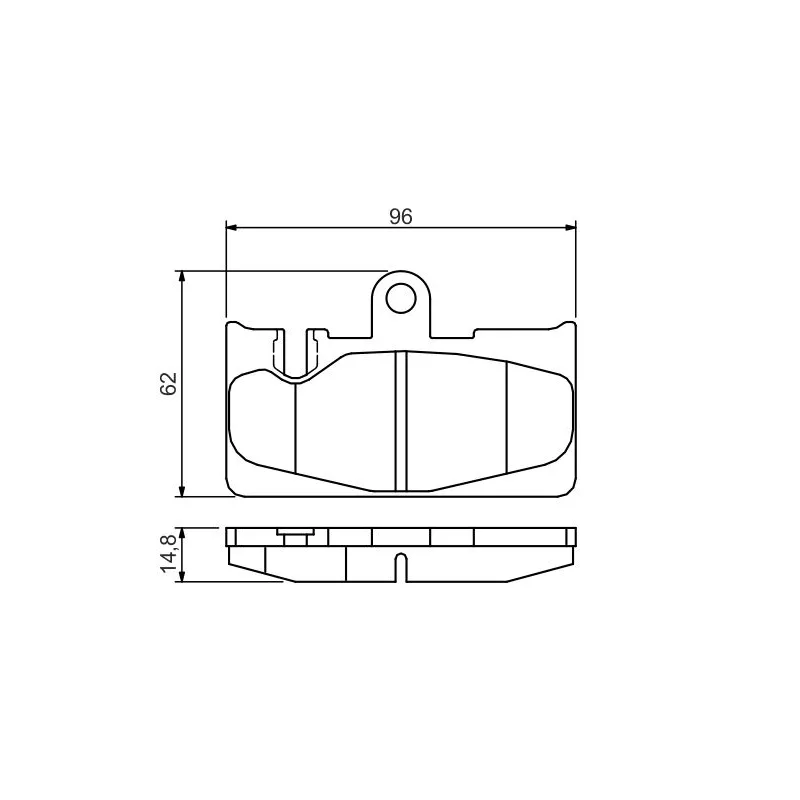Jeu de 4 plaquettes de frein arrière BOSCH 0 986 495 139