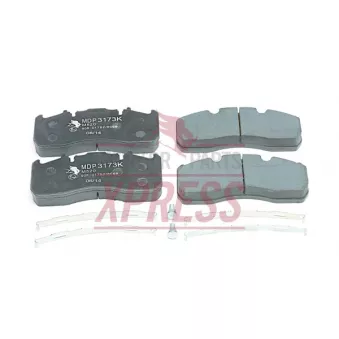 Jeu de 4 plaquettes de frein avant MERITOR MDP3173K