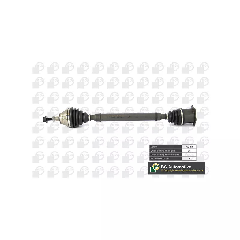 Arbre de transmission avant droit BGA DS0100R
