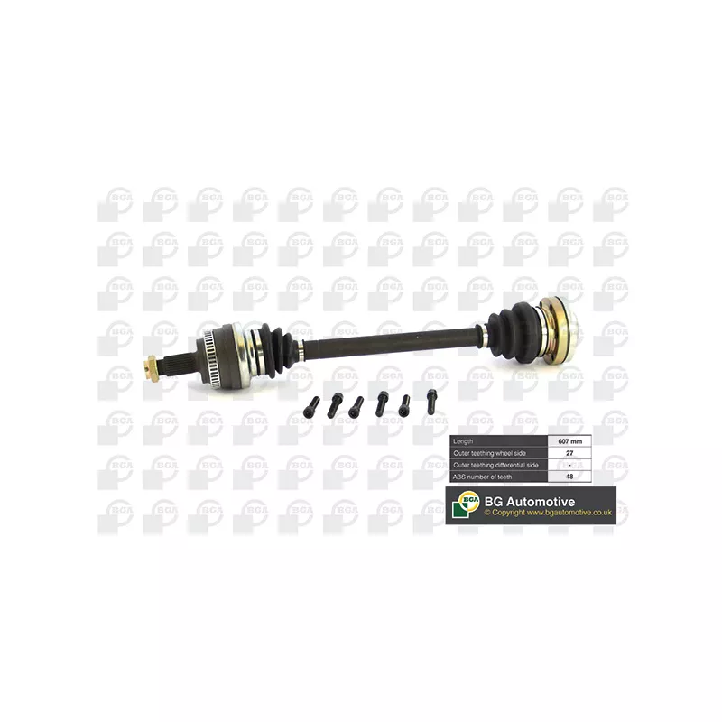 Arbre de transmission arrière gauche BGA DS0900L