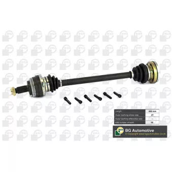 Arbre de transmission avant droit BGA DS0900R