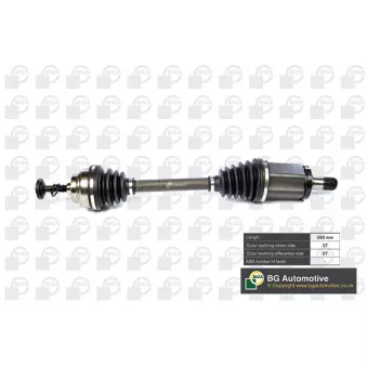 Arbre de transmission avant gauche BGA DS0902L
