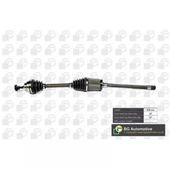 Arbre de transmission avant droit BGA DS0902R
