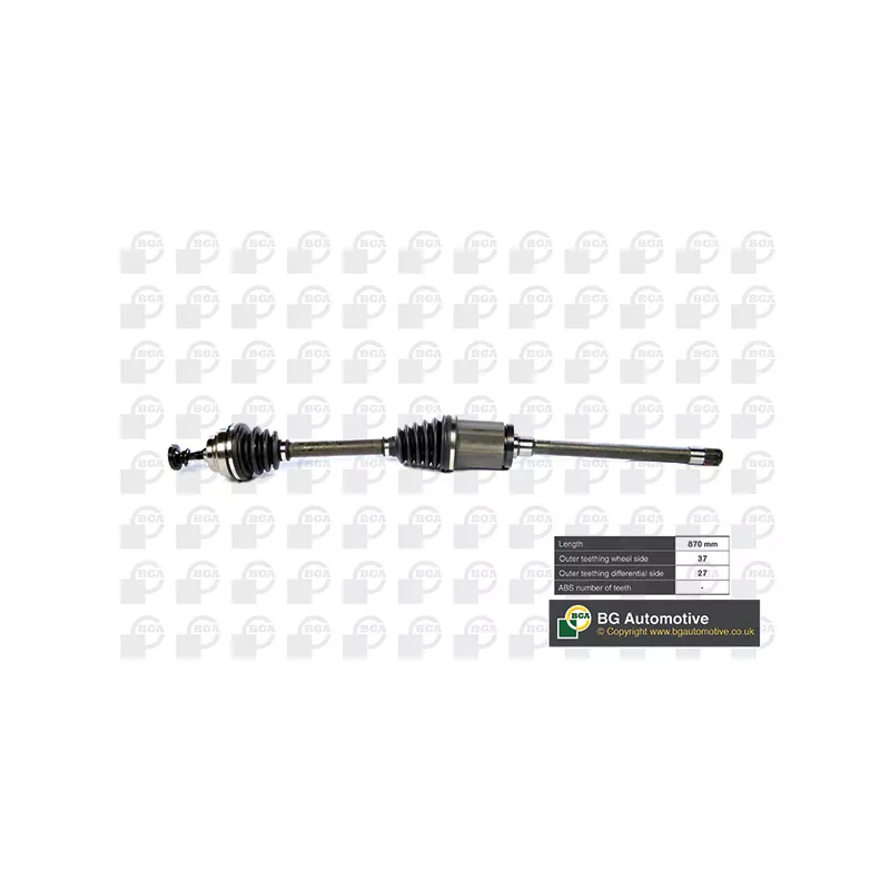 Arbre de transmission avant droit BGA DS0902R