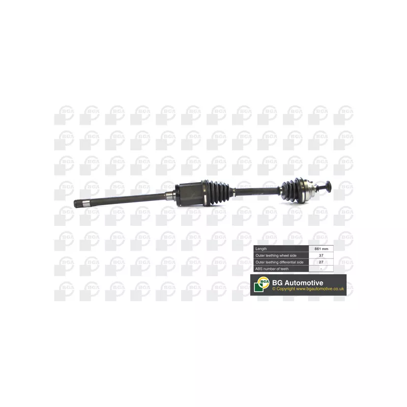 Arbre de transmission avant droit BGA DS0903R