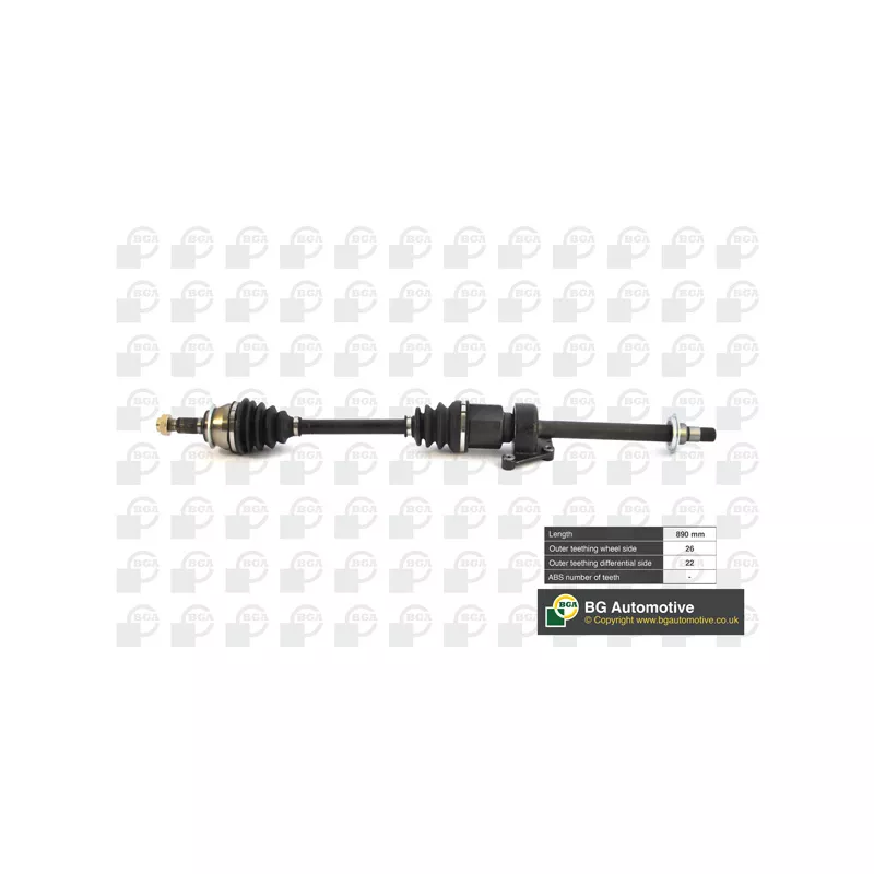 Arbre de transmission avant droit BGA DS0909RA