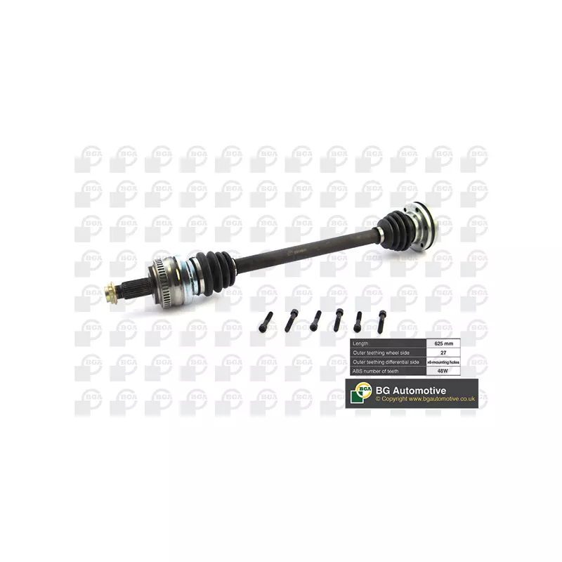 Arbre de transmission arrière gauche BGA DS0912L