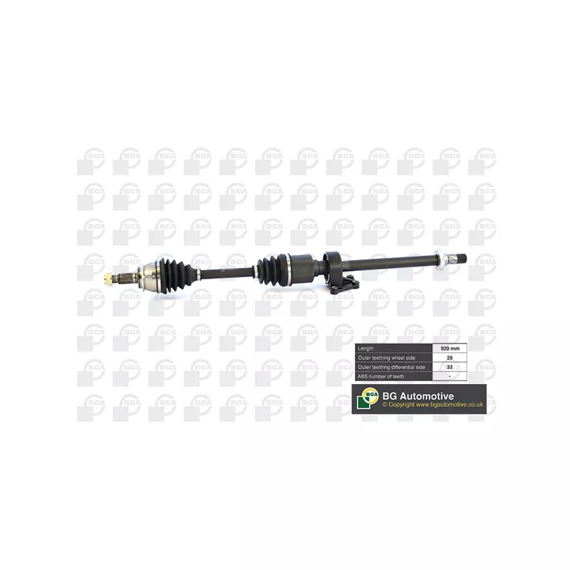 Arbre de transmission avant droit BGA DS0915R