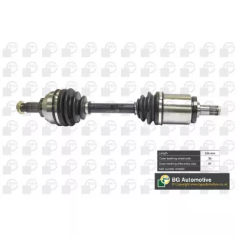Arbre de transmission avant gauche BGA DS0916L