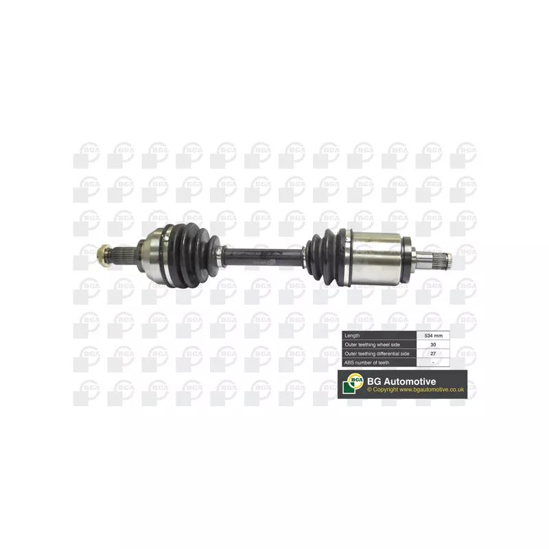 Arbre de transmission avant gauche BGA DS0916L