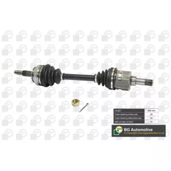 Arbre de transmission BGA DS1300L