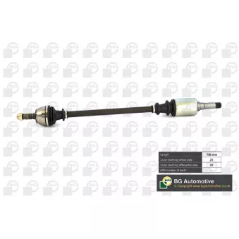 Arbre de transmission avant droit BGA DS1405R