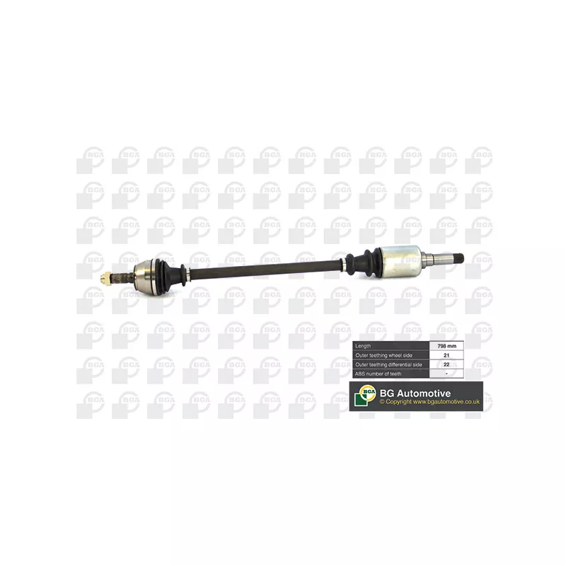 Arbre de transmission avant droit BGA DS1405R