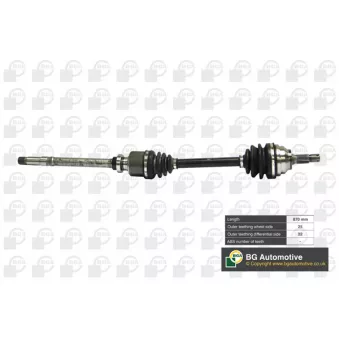 Arbre de transmission avant droit BGA DS1408R