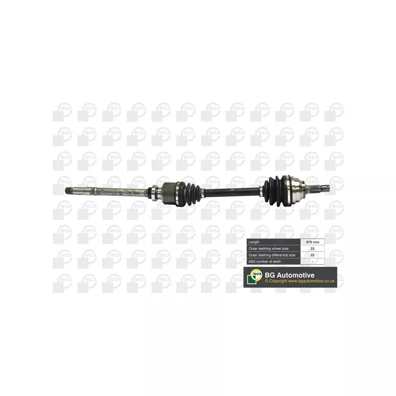 Arbre de transmission avant droit BGA DS1408R