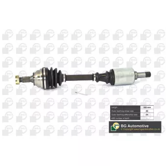 Arbre de transmission avant gauche BGA DS1410L