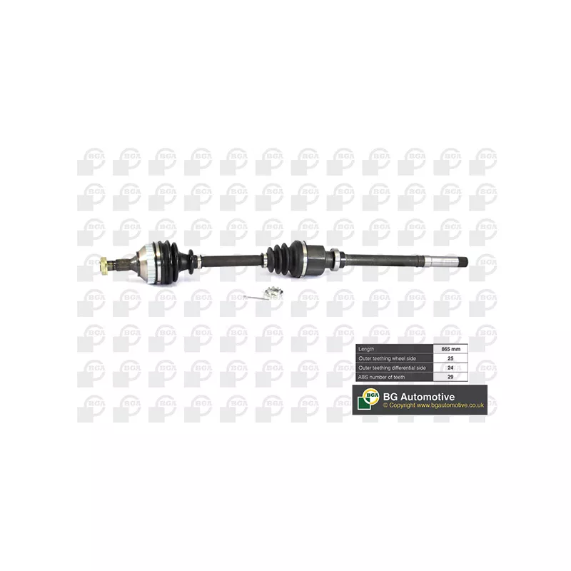 Arbre de transmission avant droit BGA DS1414RA
