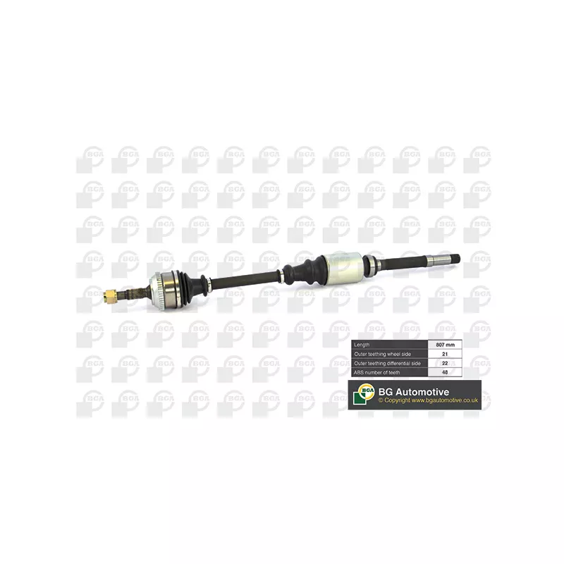 Arbre de transmission avant droit BGA DS1416RA