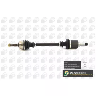Arbre de transmission avant gauche BGA DS1432L