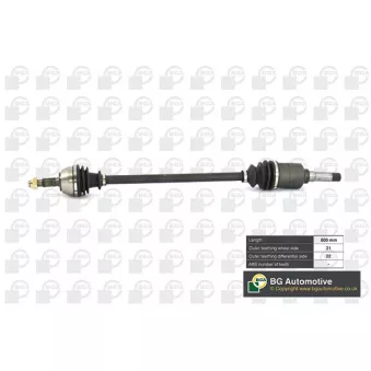 Arbre de transmission avant droit BGA DS1432R