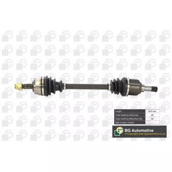 Arbre de transmission avant gauche BGA DS2201L