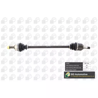 Arbre de transmission avant droit BGA DS2201R