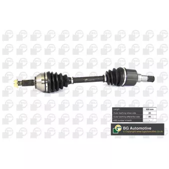 Arbre de transmission avant gauche BGA DS2302L
