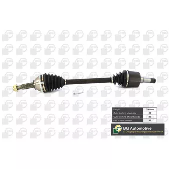 Arbre de transmission avant gauche BGA DS2326L