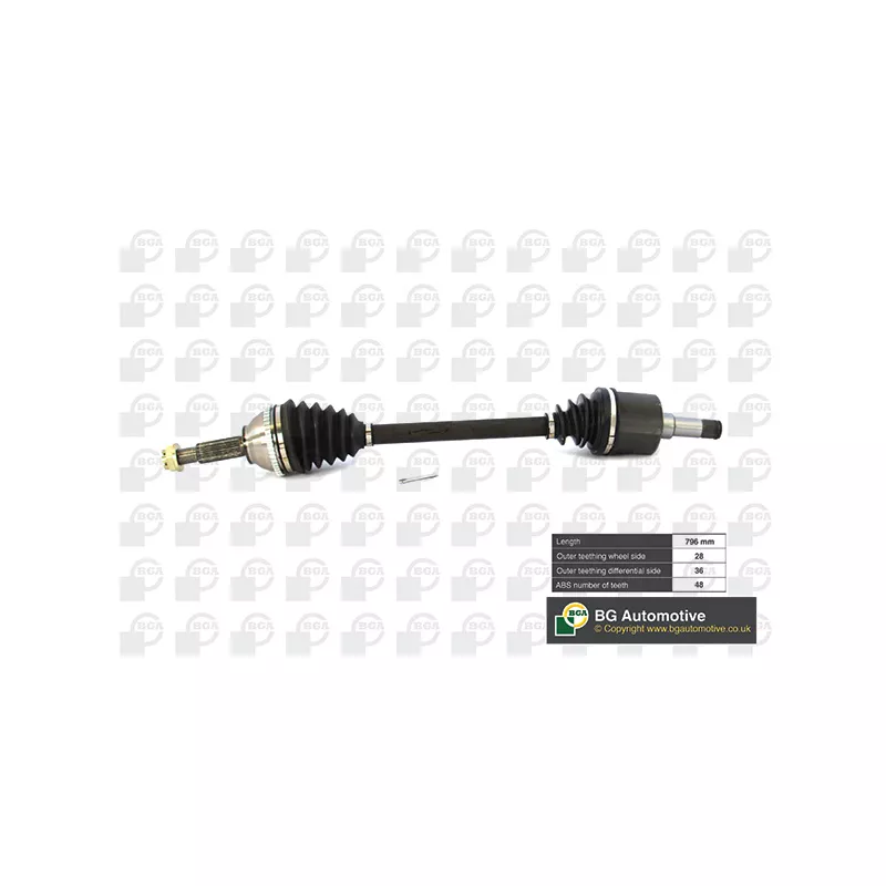 Arbre de transmission avant gauche BGA DS2326L