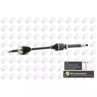 Arbre de transmission avant droit BGA DS2326R