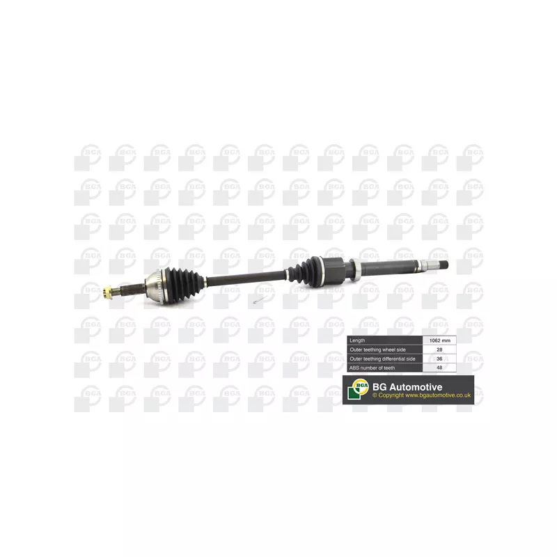 Arbre de transmission avant droit BGA DS2326R