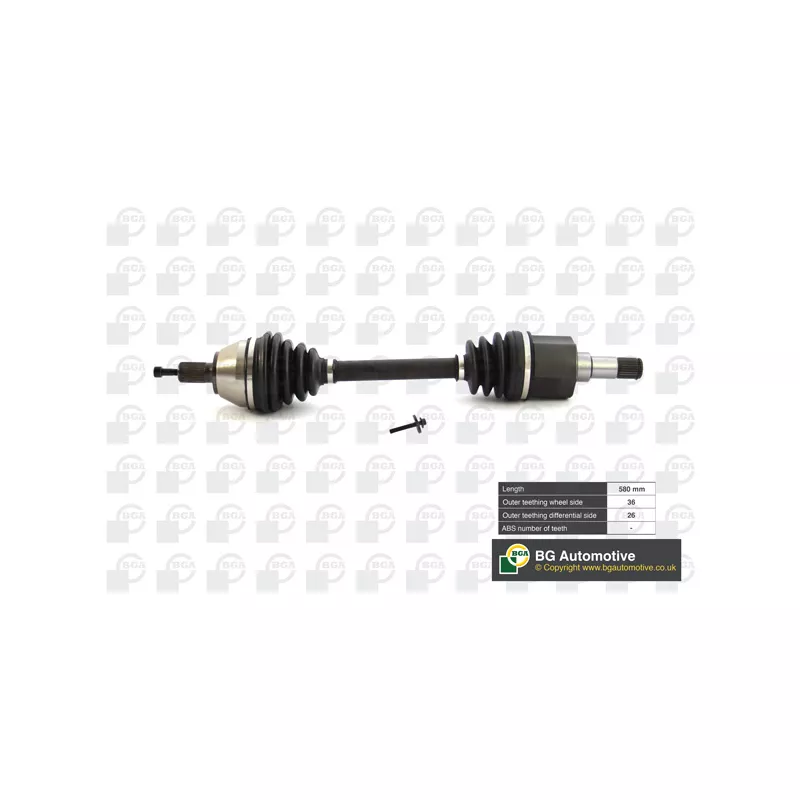 Arbre de transmission avant gauche BGA DS2327L