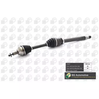 Arbre de transmission avant droit BGA DS2332R