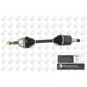 Arbre de transmission avant gauche BGA DS2350L