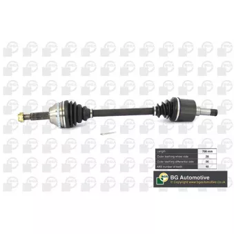 Arbre de transmission avant gauche BGA DS2351LA