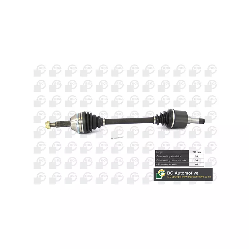 Arbre de transmission avant gauche BGA DS2351LA
