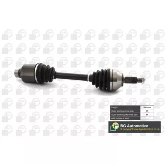 Arbre de transmission avant droit BGA DS2357R