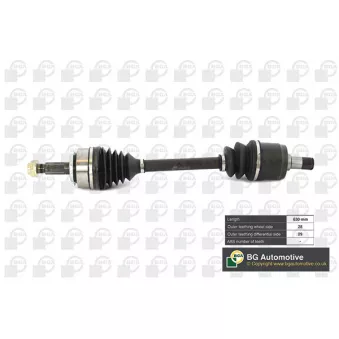 Arbre de transmission avant gauche BGA DS2519L