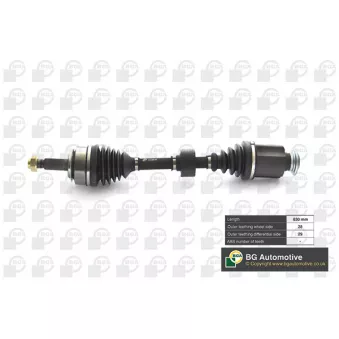 Arbre de transmission avant droit BGA DS2519R