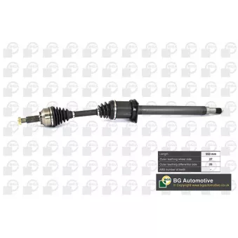 Arbre de transmission avant droit BGA DS3300R