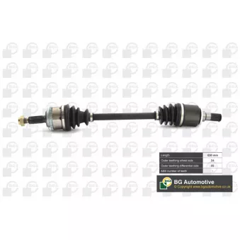 Arbre de transmission avant gauche BGA DS3604L