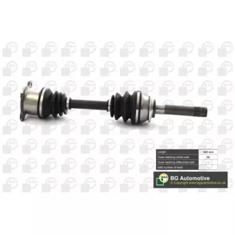 Arbre de transmission avant droit BGA DS6100R