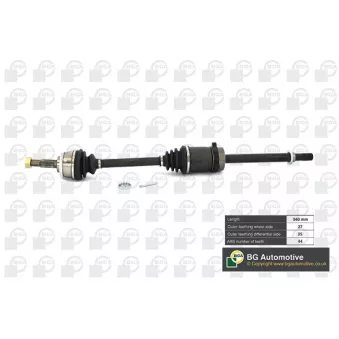 Arbre de transmission avant droit BGA DS6304RA