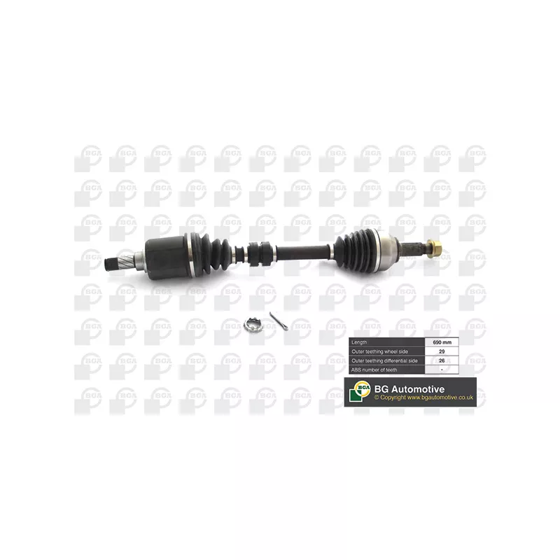 Arbre de transmission avant gauche BGA DS6315L