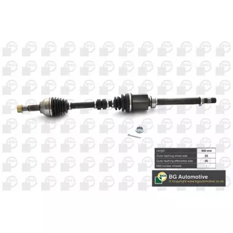 Arbre de transmission avant droit BGA DS6315R