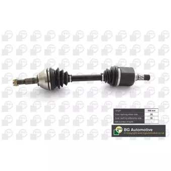 Arbre de transmission avant gauche BGA DS6317L