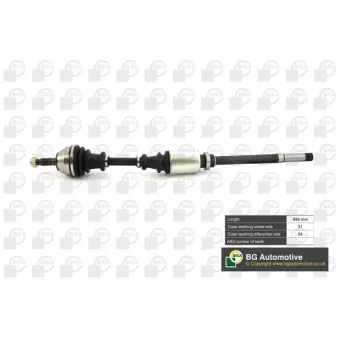 Arbre de transmission avant droit BGA DS6701R