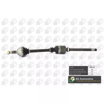 Arbre de transmission avant droit BGA DS6709RA